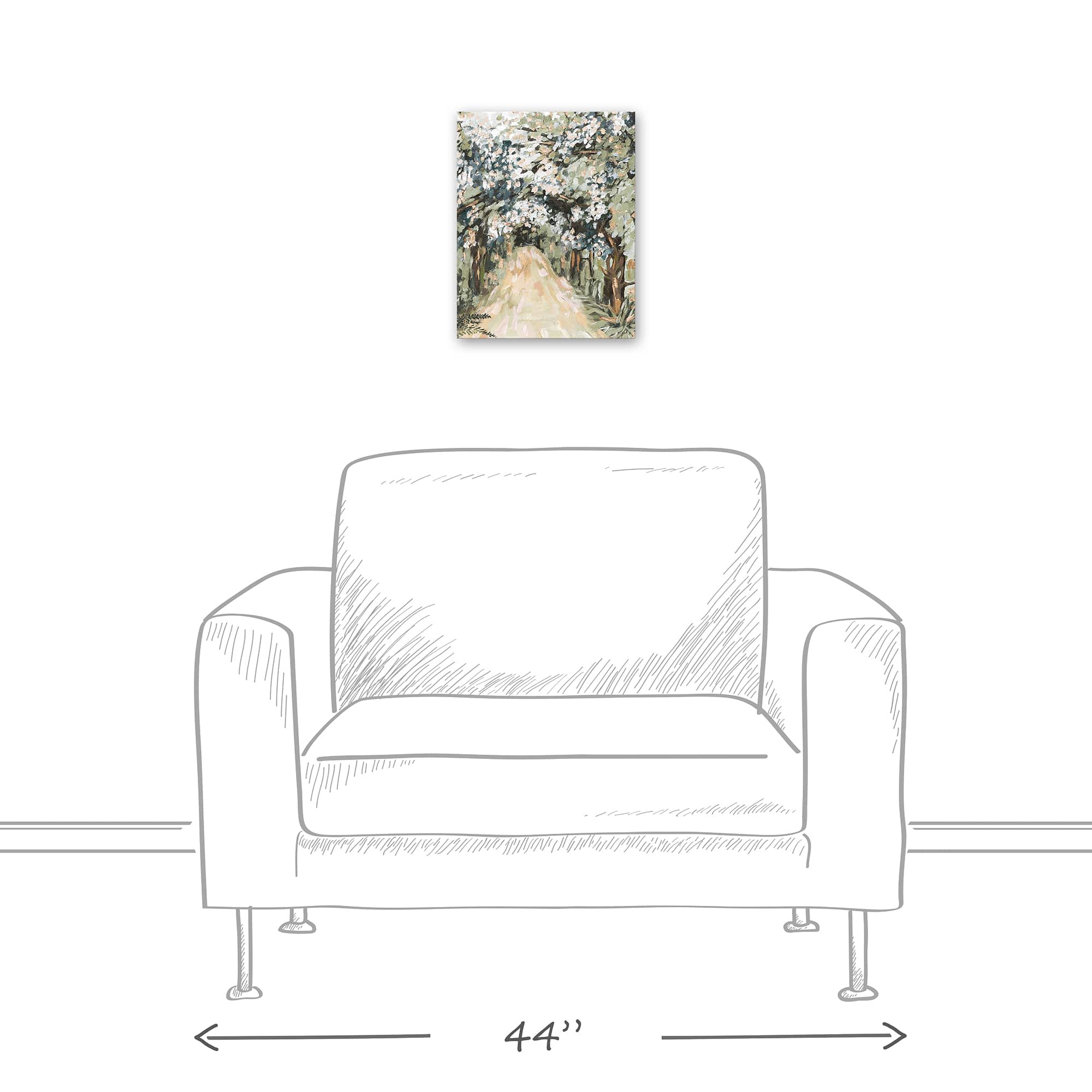 Soft Jewel Treescape 11" x 14" Canvas Wall Art